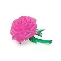 3D Crystal Puzzle - Rose - Pink