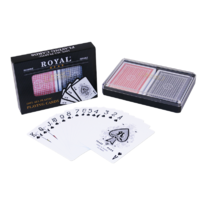100% Plastic Royal playing cards with case - 2 Decks