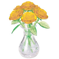 3D Crystal Puzzle - Yellow 6 Roses