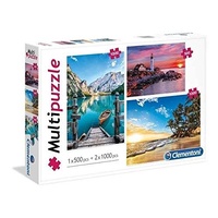 Clementoni Multi Puzzle, Mountain, Lighthouse, Paradise Beach