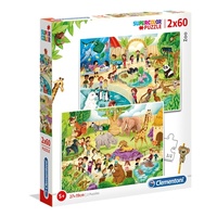 Clementoni Zoo 2x60 pcs  Puzzle