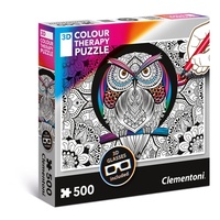 Clementoni 3D Colour Therapy Owl Jigsaw 500 Pieces