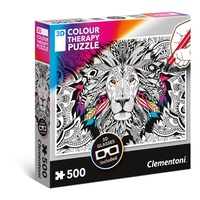 Clementoni 3D Colour Therapy Lion Jigsaw 500 Pieces