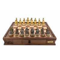 Dal Rossi Italy Medieval Warriors Chess Set with Drawers 20"