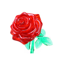 3D Crystal Puzzle - Rose - Red