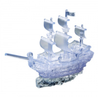 3D Crystal Puzzle - Clear Pirate Ship