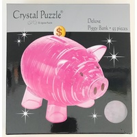 3D Crystal Puzzle - Pink Piggy Bank