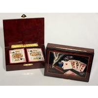 Las Vegas - card box wood cigar style including cards