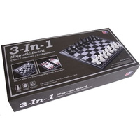 Magnetic Chess Checkers & Backgammon (3 in 1) 10"