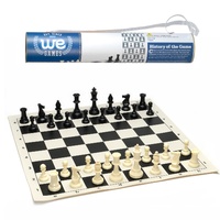 Wood Expressions - Roll-up Travel Chess Set in Carry Tube with Shoulder Strap