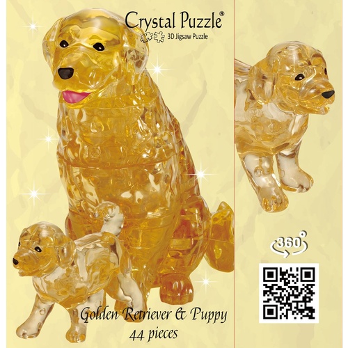 Crystal Puzzle - Golden Retriver & Puppy
