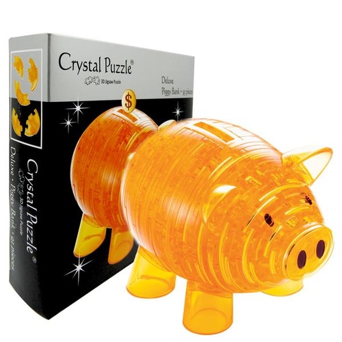 Crystal Puzzle - Delux Piggy Bank Orange