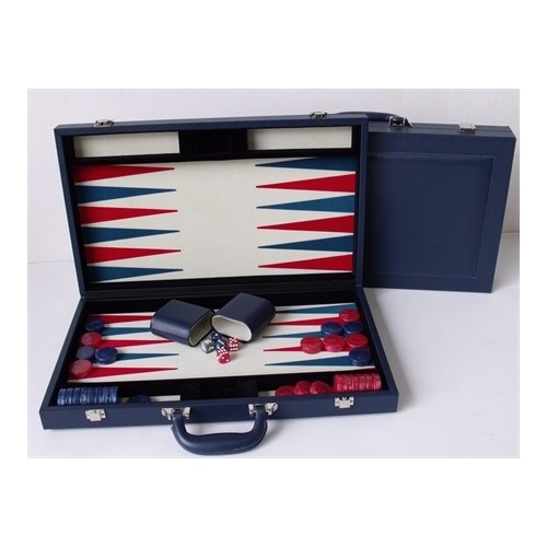 Dal Rossi Italy Blue Backgammon 18" PU Leather