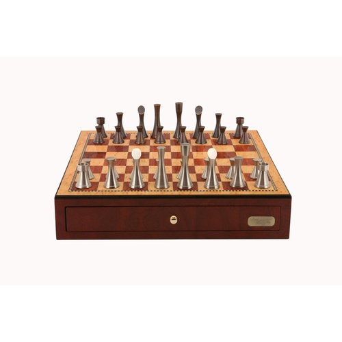 Dal Rossi Italy Contemporary Chess Set With Drawers 18 Red