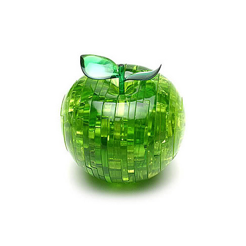 3D Crystal Puzzle - Apple - Green