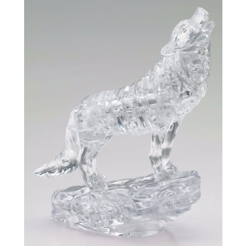 3D Crystal Puzzle - Clear Wolf