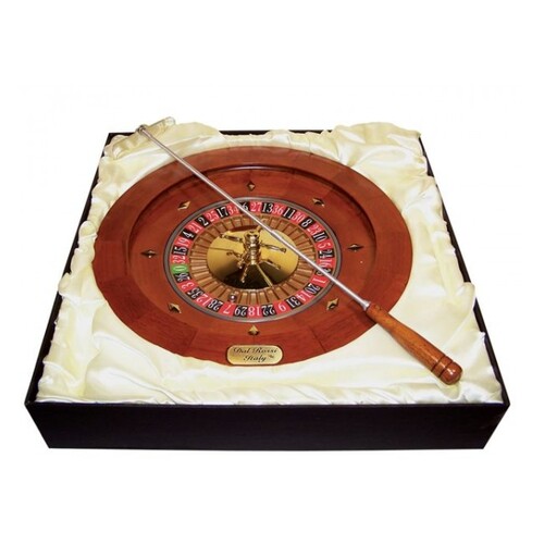 Dal Rossi Italy - Roulette & Rake 14"(35cm) Wood with a Metal Ball